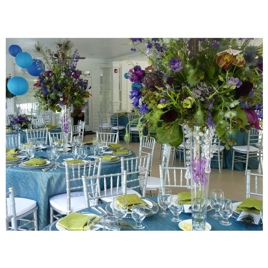 Подстановочная тарелка "Бусинки" прозрачная с серебряными бусинами - Фото миниатюра 3