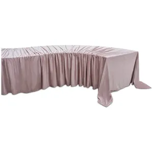 Скатерть прямая широкая бархатная инжирная - Фото 4