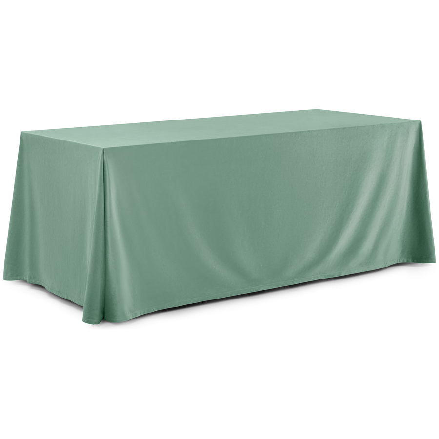 Скатерть прямоугольная бархатная шалфейная - Фото миниатюра 1