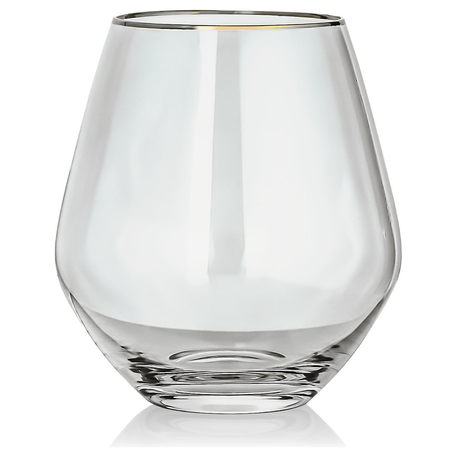 Стакан «Санко» дымчатый с золотым кантом - Фото миниатюра 1