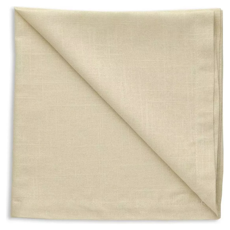 Салфетка льняная светло-бежевая - Фото миниатюра 1