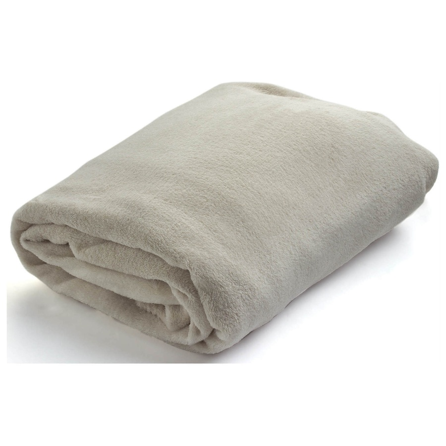 Плед «Флаффи» серо-бежевого цвета - Фото миниатюра 1