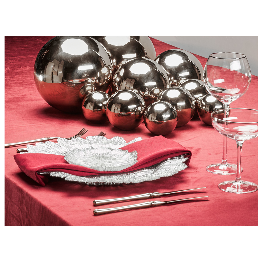 Набор тарелок «Коралл» серебряные 35 и 16см - Фото миниатюра 3