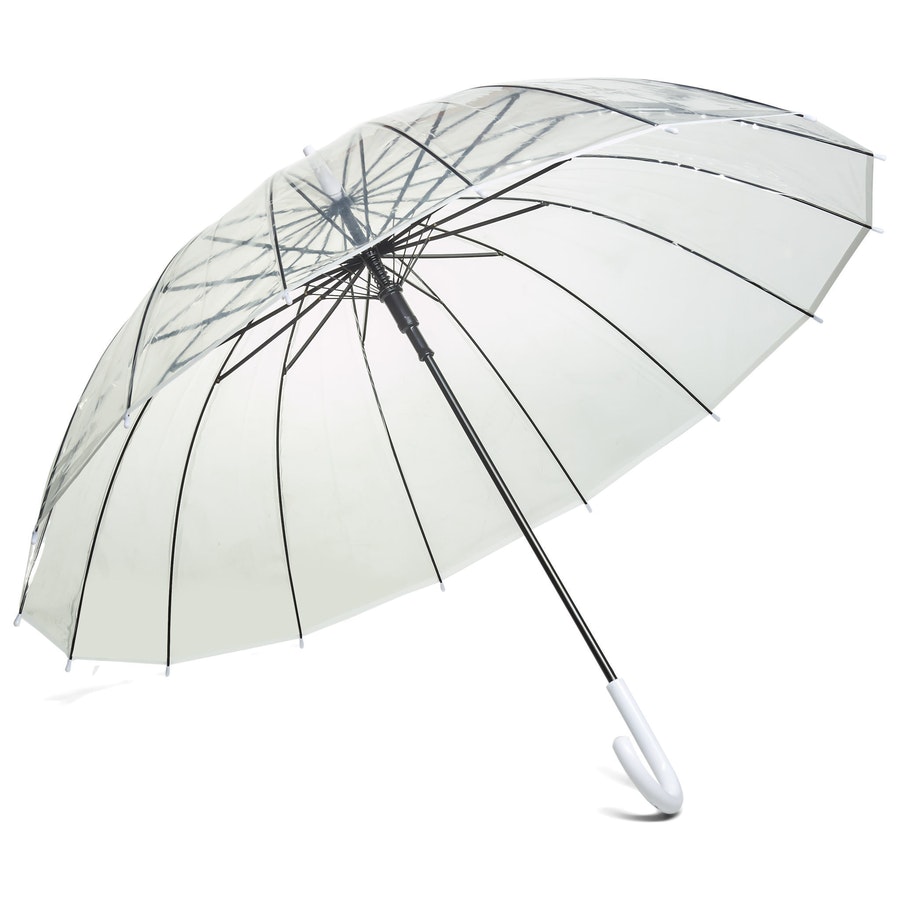 Зонт от дождя прозрачный - Фото миниатюра 1