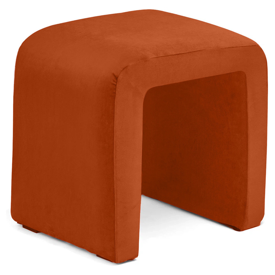 Пуф «П» терракотовый бархат - Фото миниатюра 1