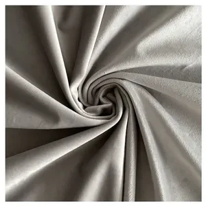 Скатерть прямая широкая бархатная светло-серая - Фото 2