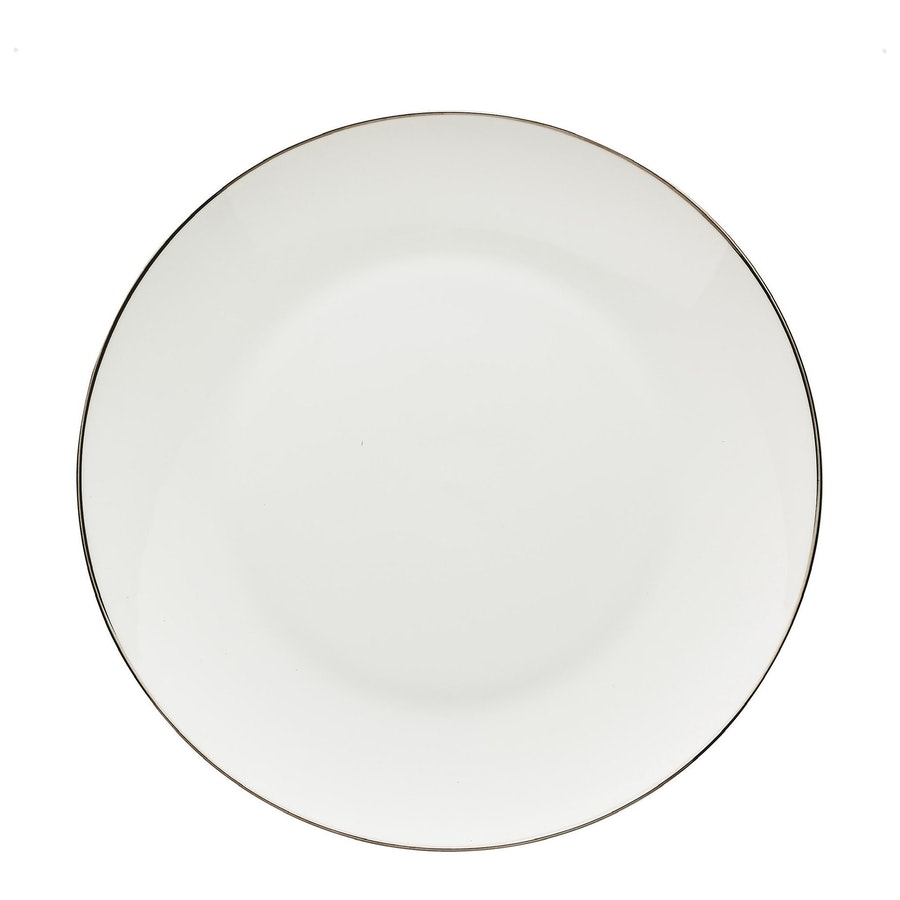 Обеденная тарелка «Виго» с серебряным кантом - Фото миниатюра 1
