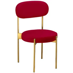 Стул «Тотем» золотой, красная малина бархат