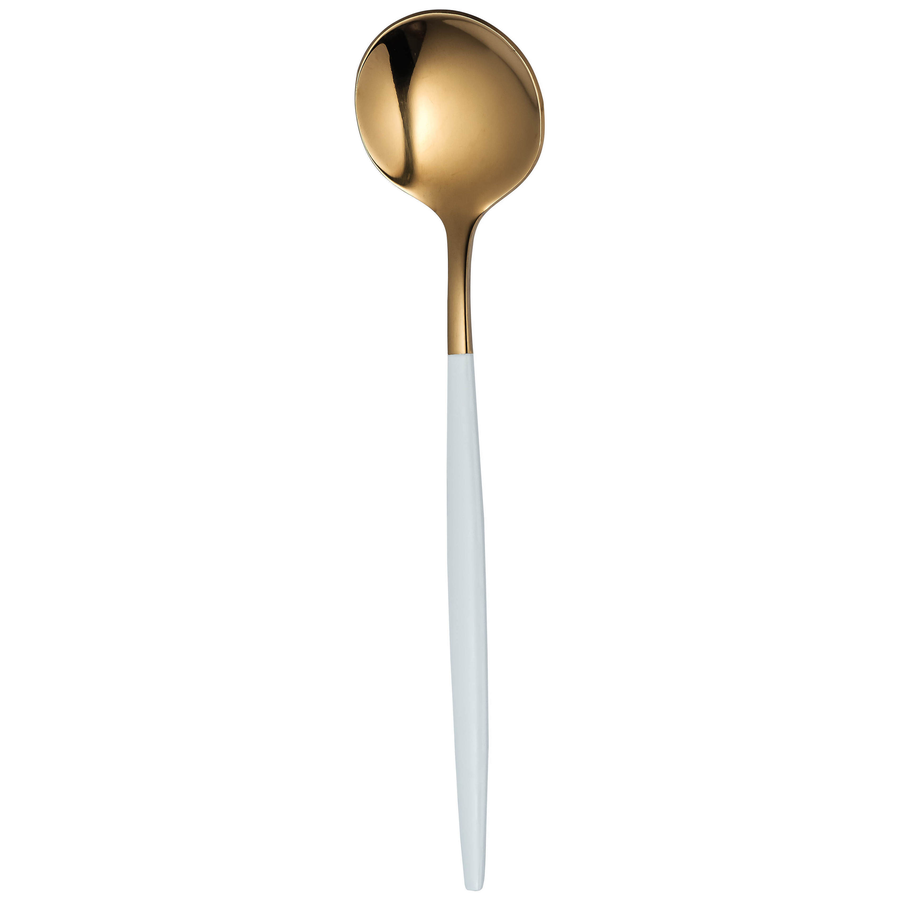 Десертная ложка  «Изи» золото с белым - Фото миниатюра 1