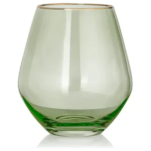 Стакан «Санко» оливковый с золотым кантом - Фото 1