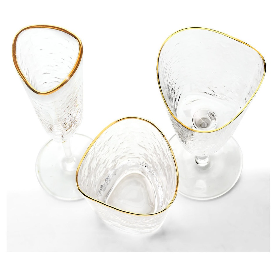 Стакан «Эванс» прозрачный с золотой каймой, 340 мл - Фото миниатюра 3