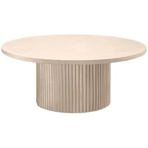 Стол «Арис» круглый, бархат кремовый