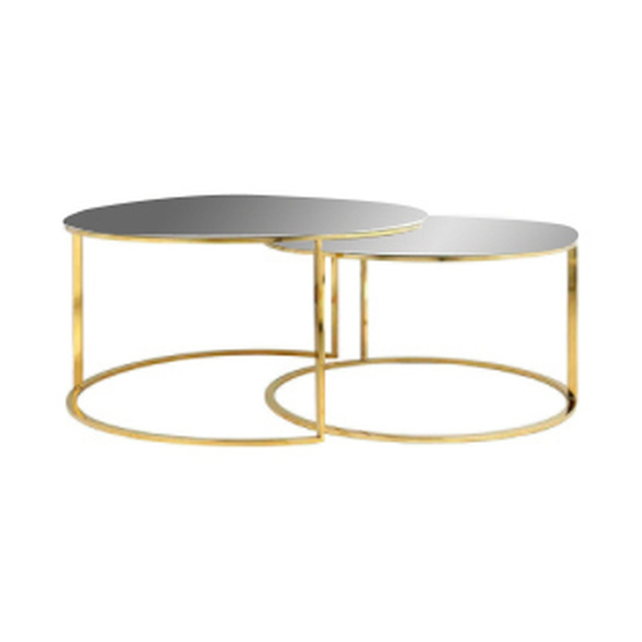 Набор журнальных столиков с зеркальными столешницами - Фото миниатюра 1