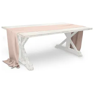 Раннер из муслина пудровый - Фото 1