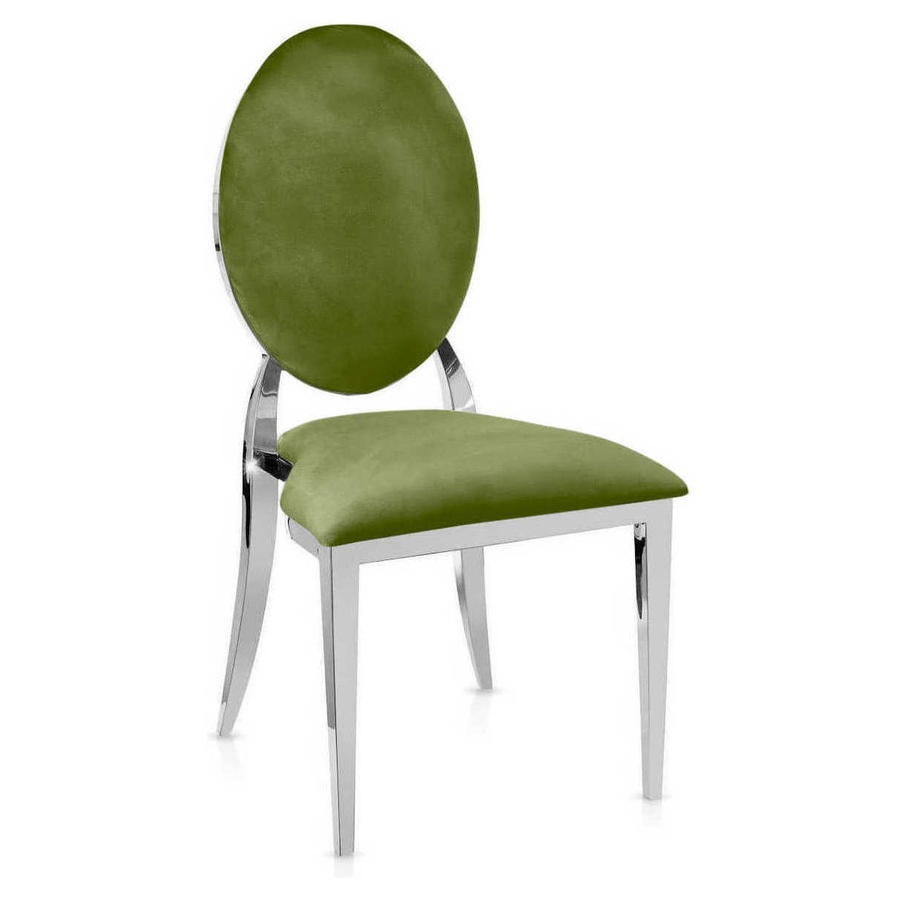 Стул Вашингтон серебро, мшистые подушки из бархата - Фото миниатюра 1