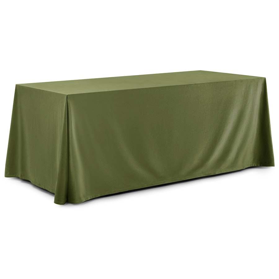 Скатерть прямая широкая бархатная мшистая - Фото миниатюра 1