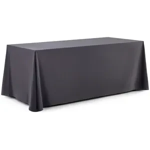 Скатерть прямая бархатная графитовая широкая - Фото 1