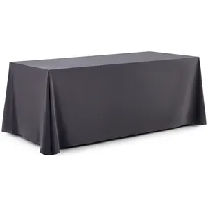 Скатерть прямая бархатная графитовая широкая