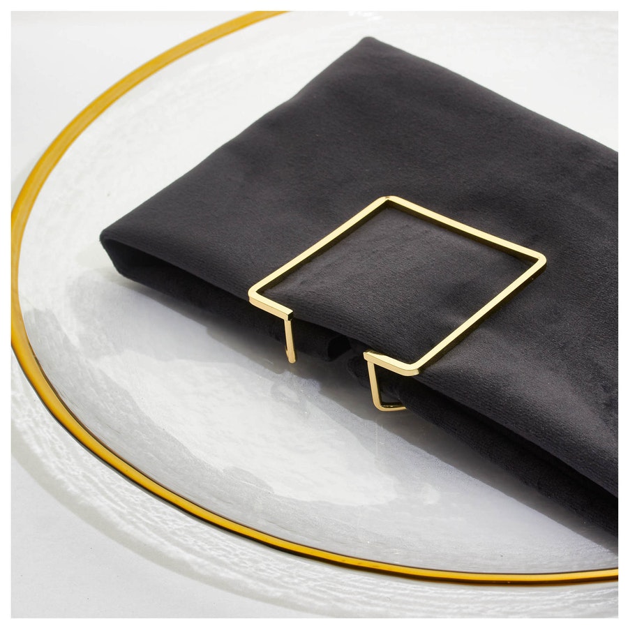 Салфетка бархатная черная - Фото миниатюра 2