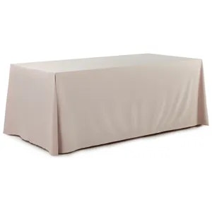 Скатерть прямая широкая бархатная пыльно-розовая