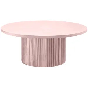 Стол «Арис» круглый, бархат пыльно-розовый