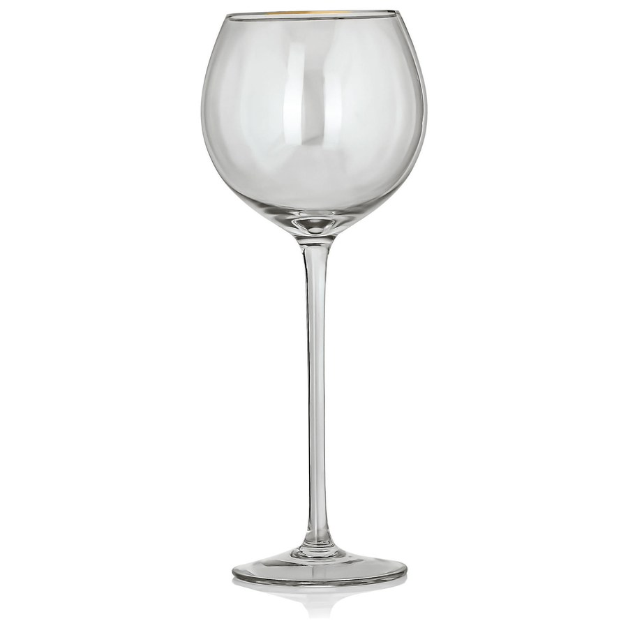 Бокал для красного вина «Санко» дымчатый с золотым кантом - Фото миниатюра 1