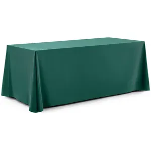 Скатерть прямоугольная бархатная изумрудная - Фото 1