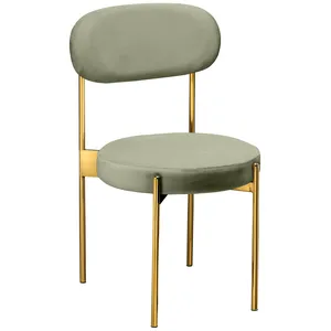 Стул «Тотем» золотой, пыльно-зеленый бархат
