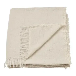 Плед «Скучаюпоикее» двусторонний бежевого цвета - Фото 1