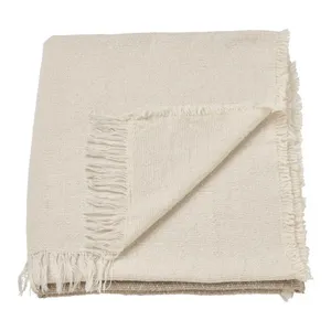 Плед «Скучаюпоикее» двусторонний бежевого цвета