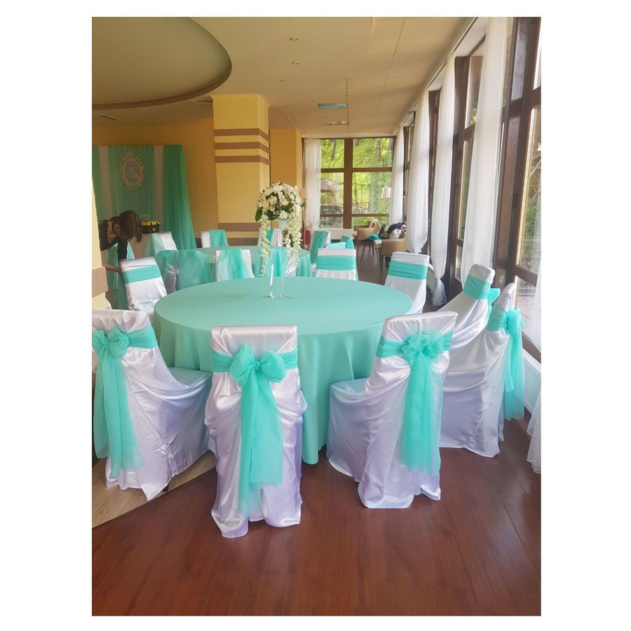 Скатерть прямоугольная габардин мятная - Фото миниатюра 2