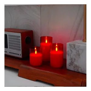 Набор Led свечей красного цвета - Фото 2