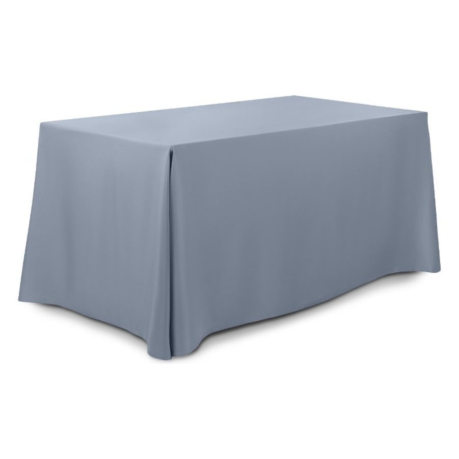 Скатерть прямоугольная габардин серо-голубая - Фото миниатюра 1