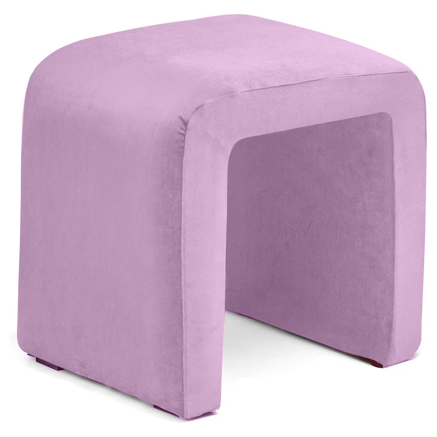 Пуф «П» пыльно-лавандовый бархат - Фото миниатюра 1