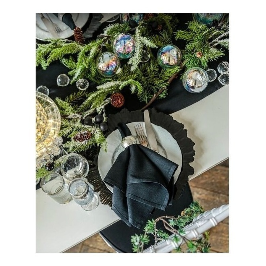 Салфетка габардин черная - Фото миниатюра 2