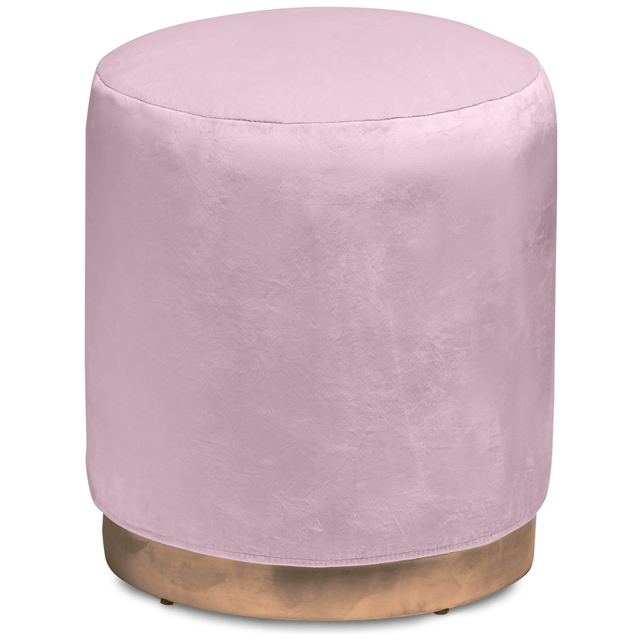 Чехол бархатный пыльно-лавандовый для круглого пуфа - Фото миниатюра 1