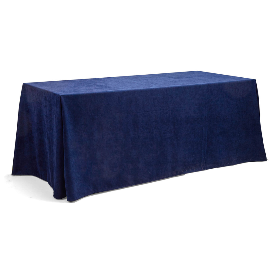Скатерть прямоугольная из канваса тёмно-синяя - Фото миниатюра 1