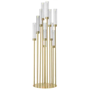 Канделябр «Пламп» на 12 свечей золотой металлический - Фото 2