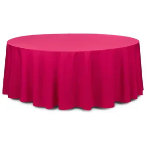 Скатерть круглая габардин малиновая