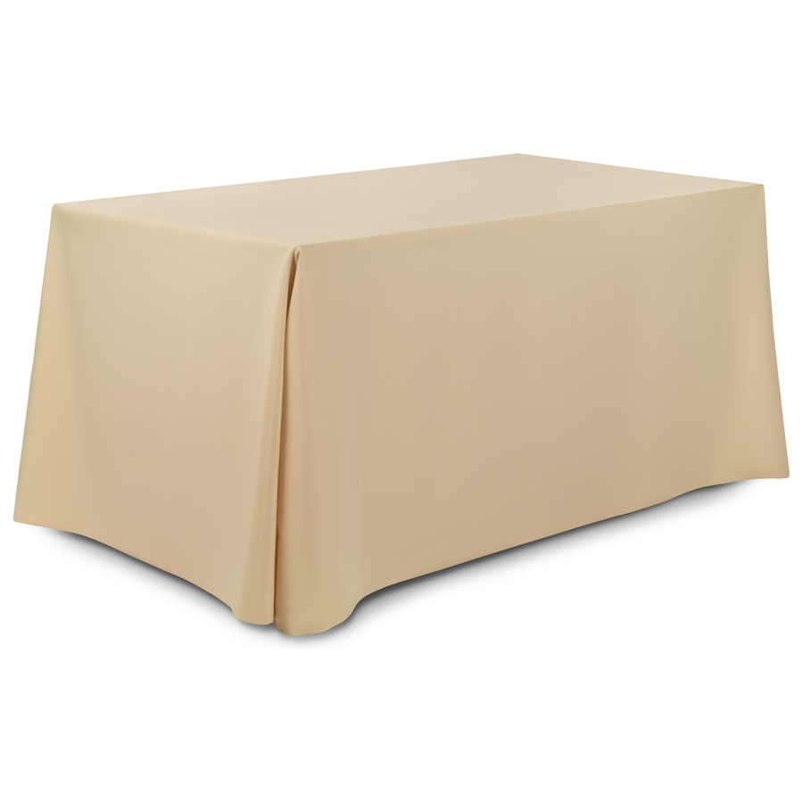 Скатерть прямоугольная габардин бежевая - Фото миниатюра 1