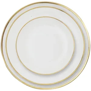 Набор тарелок «Виго» с золотым кантом 31, 27 и 21см