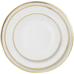 Набор тарелок «Виго» с золотым кантом 31, 27 и 21см