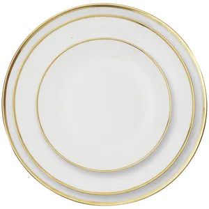 Набор тарелок «Виго» с золотым кантом 31, 27 и 21см