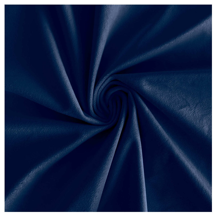 Скатерть круглая бархатная темно-синяя - Фото миниатюра 2