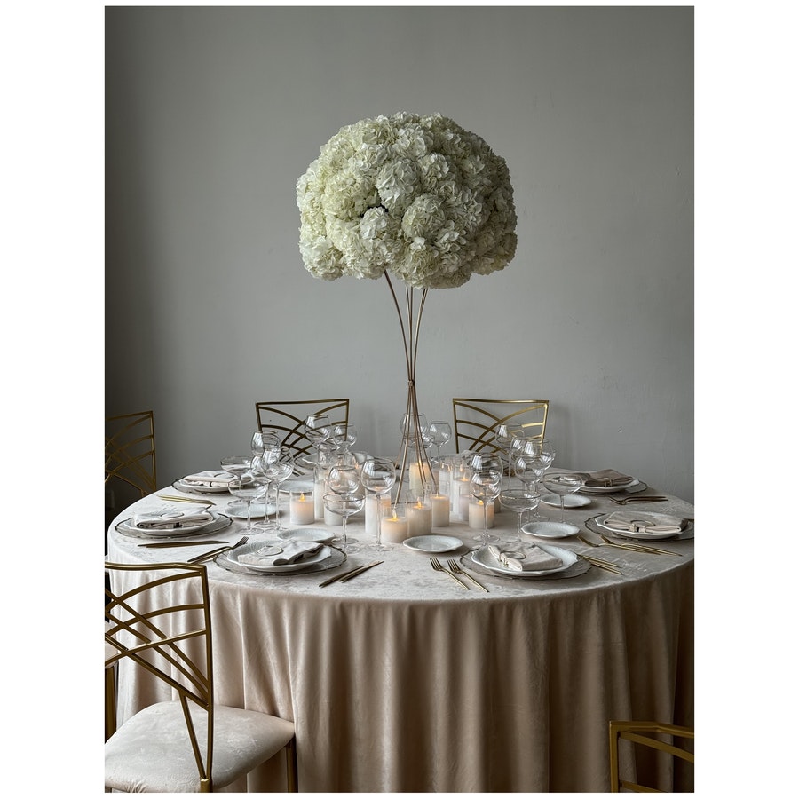 Блюдце для шампанского «Санко» с золотым кантом - Фото миниатюра 4