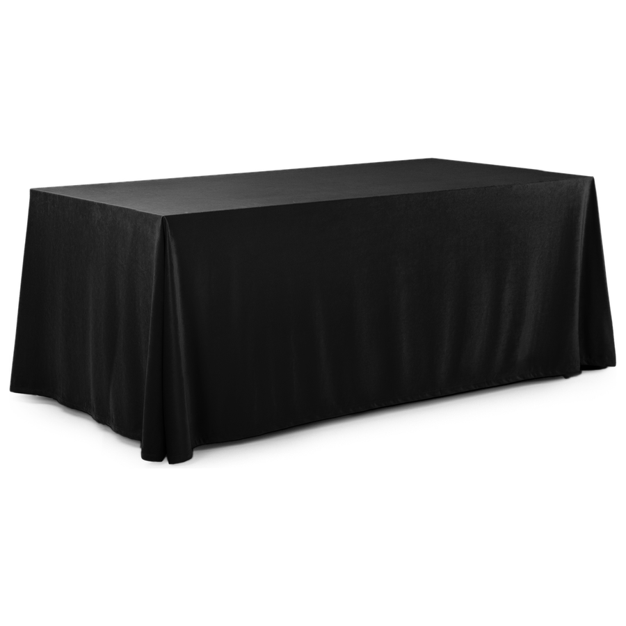 Скатерть прямая широкая бархатная черная - Фото миниатюра 1