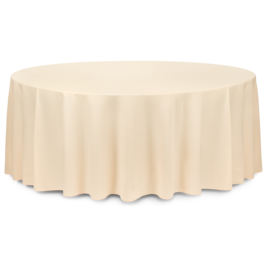 Скатерть круглая габардин ванильная - Фото миниатюра 1