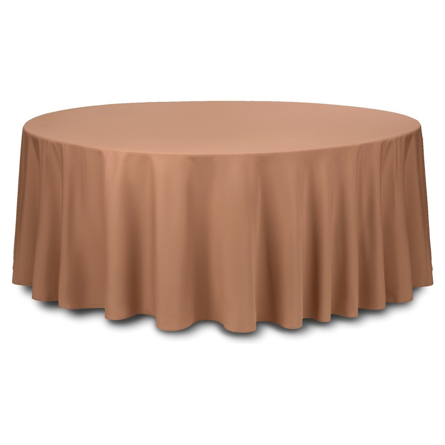 Скатерть круглая габардин карамельная - Фото миниатюра 1