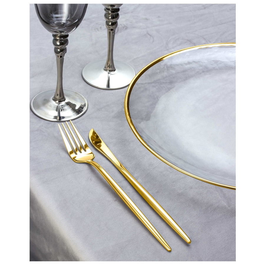 Набор «Имс» глянцевое золото из двух предметов - Фото миниатюра 2