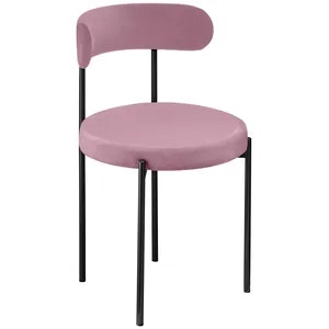 Стул «Лира» черный, розовый бархат